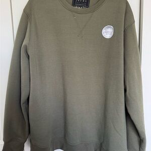 Jachs New York Men's Crewneck Sweater Sherpa lined in Olive xxl